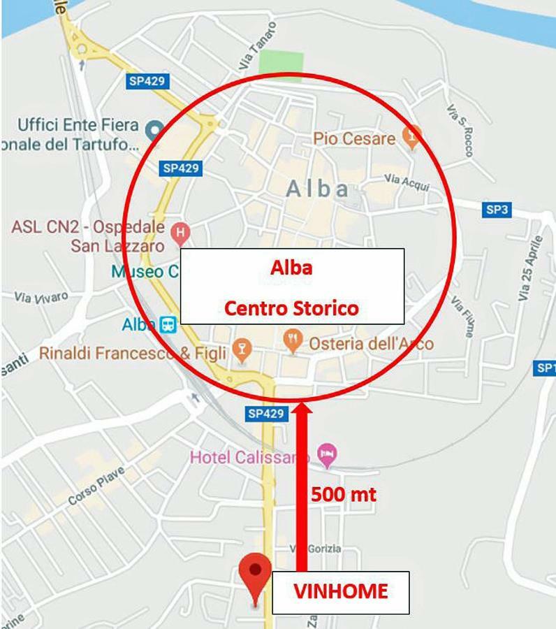 Vinhome Bilocale Con Garage Privato Alba Centro Exterior photo
